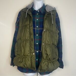 Indigo Saints hooded puffer Vest